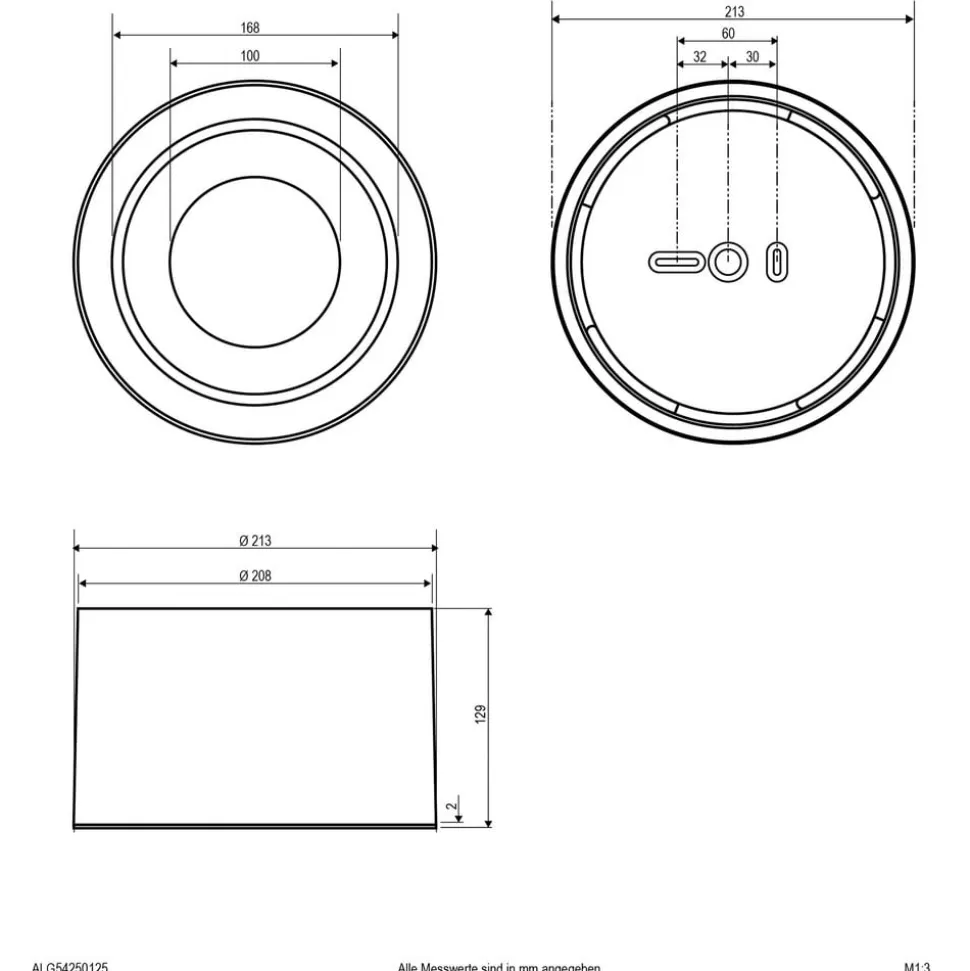 LED-loftspot ALG54, Ø 12,9 cm, hvid