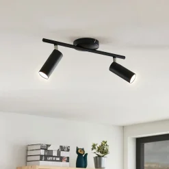 LED-loftspot Camille, sort, to lyskilder