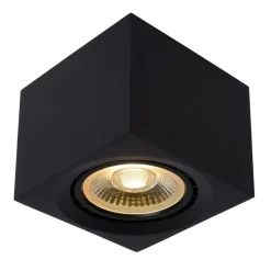 LED-loftspot Fedler kantet sort