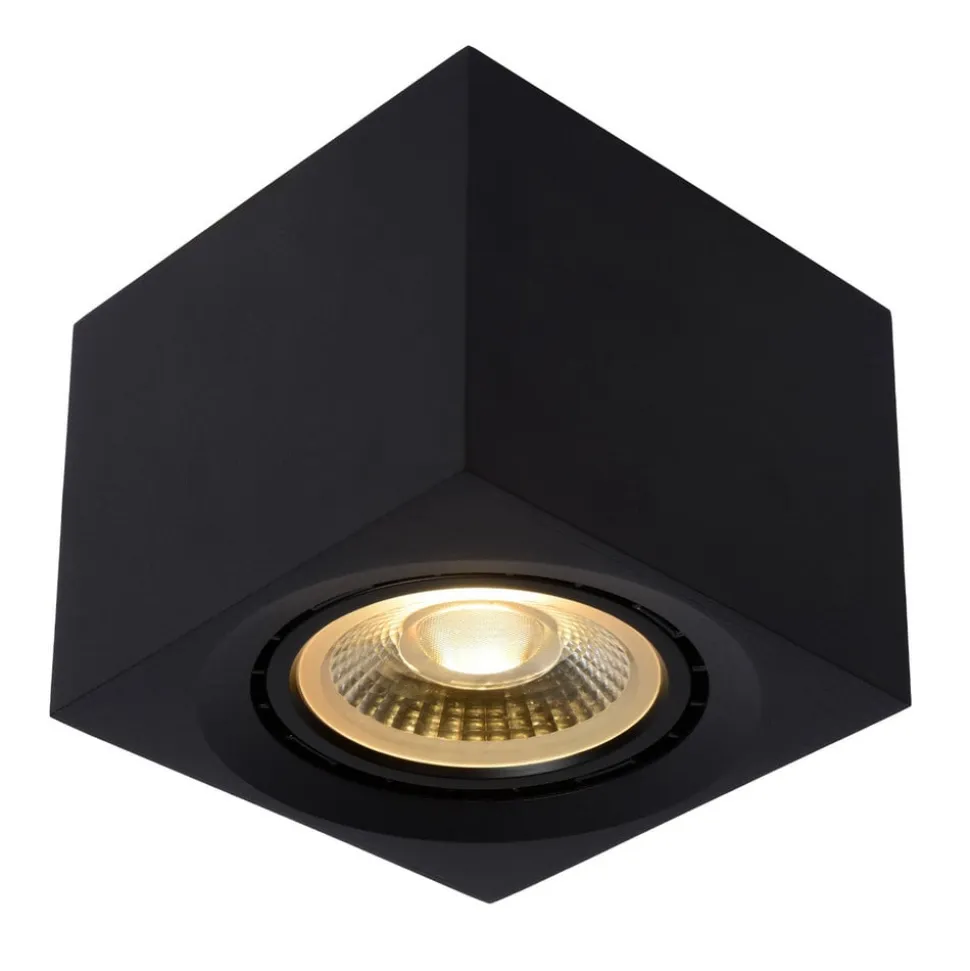 LED-loftspot Fedler kantet sort