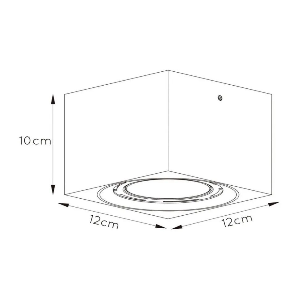 LED-loftspot Fedler kantet sort
