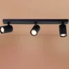 LED-loftspot Marty, længde 53 cm, sandsort, 3-lys.