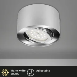 LED-loftspot Rør, sølvfarvet