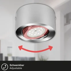 LED-loftspot Rør, sølvfarvet