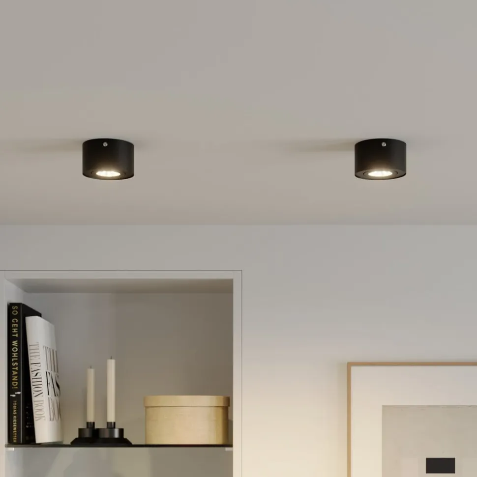 LED-loftsspot i rør, sort