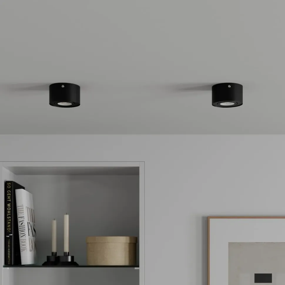 LED-loftsspot i rør, sort
