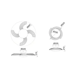 LED-loftventilator Aloha hvid DC-motor støjsvag Ø 90 cm CCT