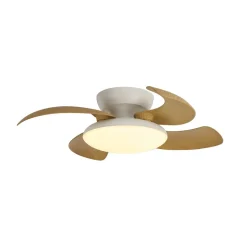 LED-loftventilator Aloha træ DC-motor støjsvag Ø 90 cm CCT
