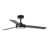 LED-loftventilator Barth med lys, sort