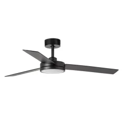 LED-loftventilator Barth med lys, sort