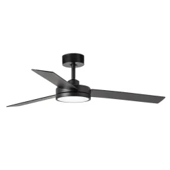 LED-loftventilator Barth med lys, sort