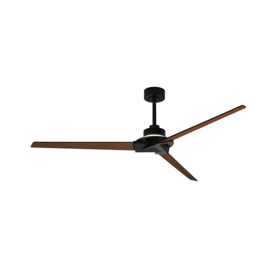 LED-loftventilator Brisa sort/træ DC støjsvag 175 cm CCT