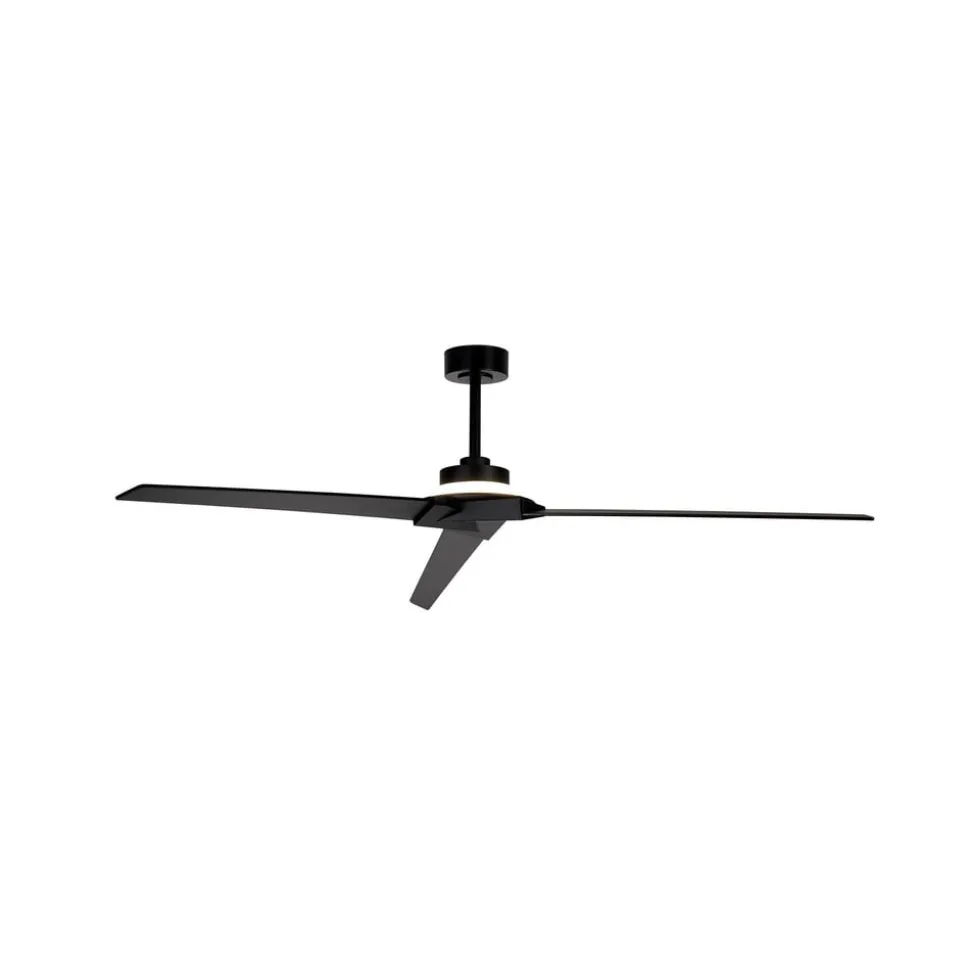 LED-loftventilator Brisa sort/træ DC støjsvag 175 cm CCT