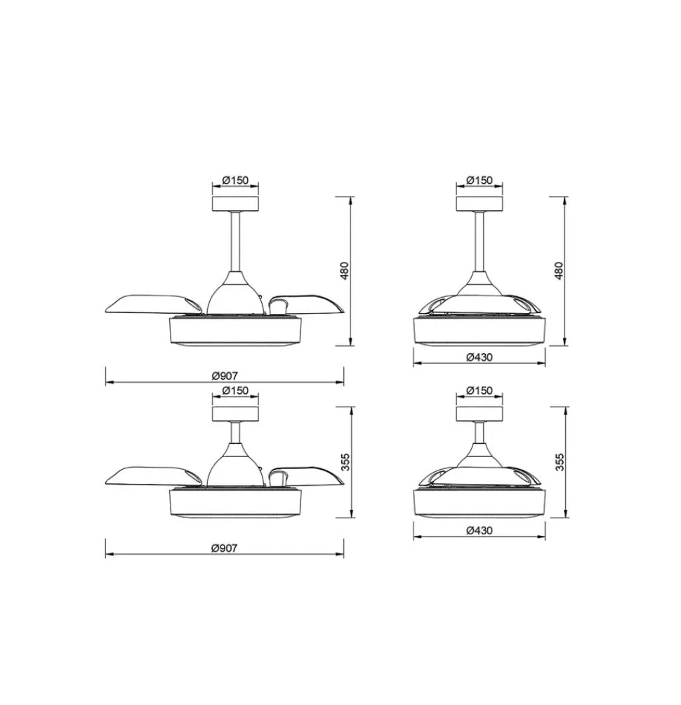 LED-loftventilator Coin Mini hvid DC lydsvag Ø 91 cm CCT