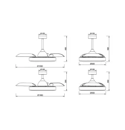 LED-loftventilator Coin træ DC-motor lydsvag Ø 106 cm CCT