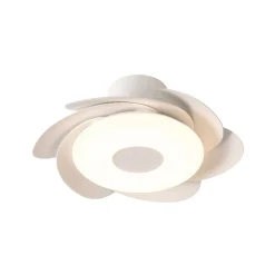 LED-loftventilator Flower hvid DC-motor støjsvag Ø 79 cm CCT
