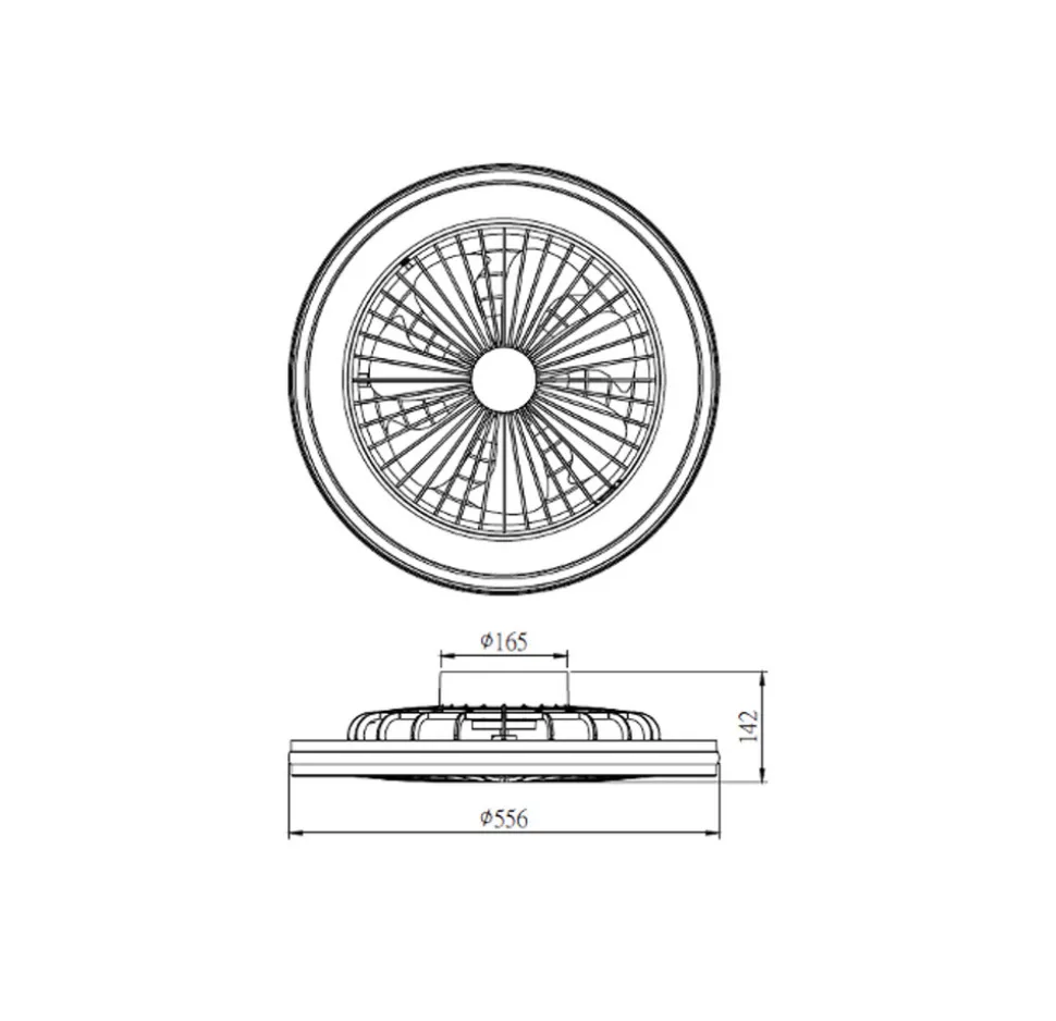 LED-loftventilator Gamer Big hvid DC støjsvag Ø 56 cm CCT RGB