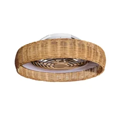 LED-loftventilator Kilimanjaro, CCT, rattan