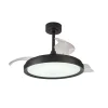 LED-loftventilator Mistral, sort, DC, lydsvag Ø 106 cm CCT