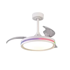 LED-loftventilator North hvid DC støjsvag Ø 91 cm CCT RGB
