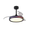 LED-loftventilator North sort DC lydsvag Ø 91 cm CCT RGB