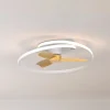 LED-loftventilator Ocean hvid/træ DC støjsvag Ø 78 cm CCT