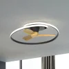 LED-loftventilator Ocean sort/træ DC støjsvag Ø 78 cm CCT