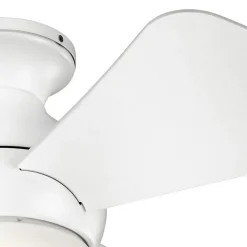 LED-loftventilator Sola, IP23 hvid mat
