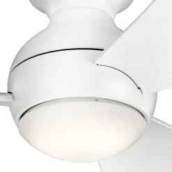 LED-loftventilator Sola, IP23 hvid mat