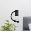 LED-læselampe Cio, afbryder, flexarm, 930, sort