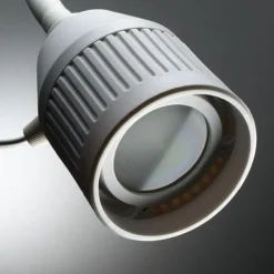 LED-læselampe ved sengen med fleksibel arm og rødt lys