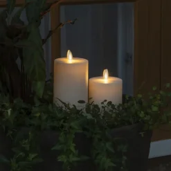 LED-lys IP44 cremehvid glat Højde 13 cm