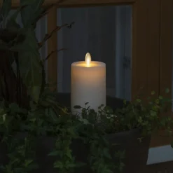 LED-lys IP44 cremehvid glat Højde 18 cm