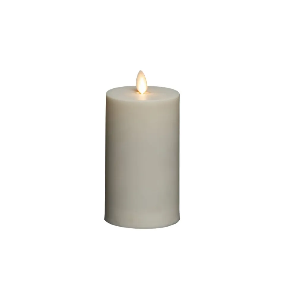 LED-lys IP44 cremehvid glat Højde 18 cm