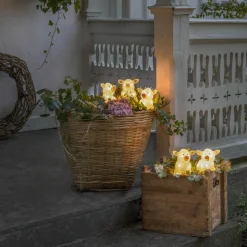 LED-lysfigur gris, sæt med 5 som kæde, klar