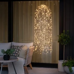 LED-lysgardin vandmand 2.600K 900 LED'er 145x45cm