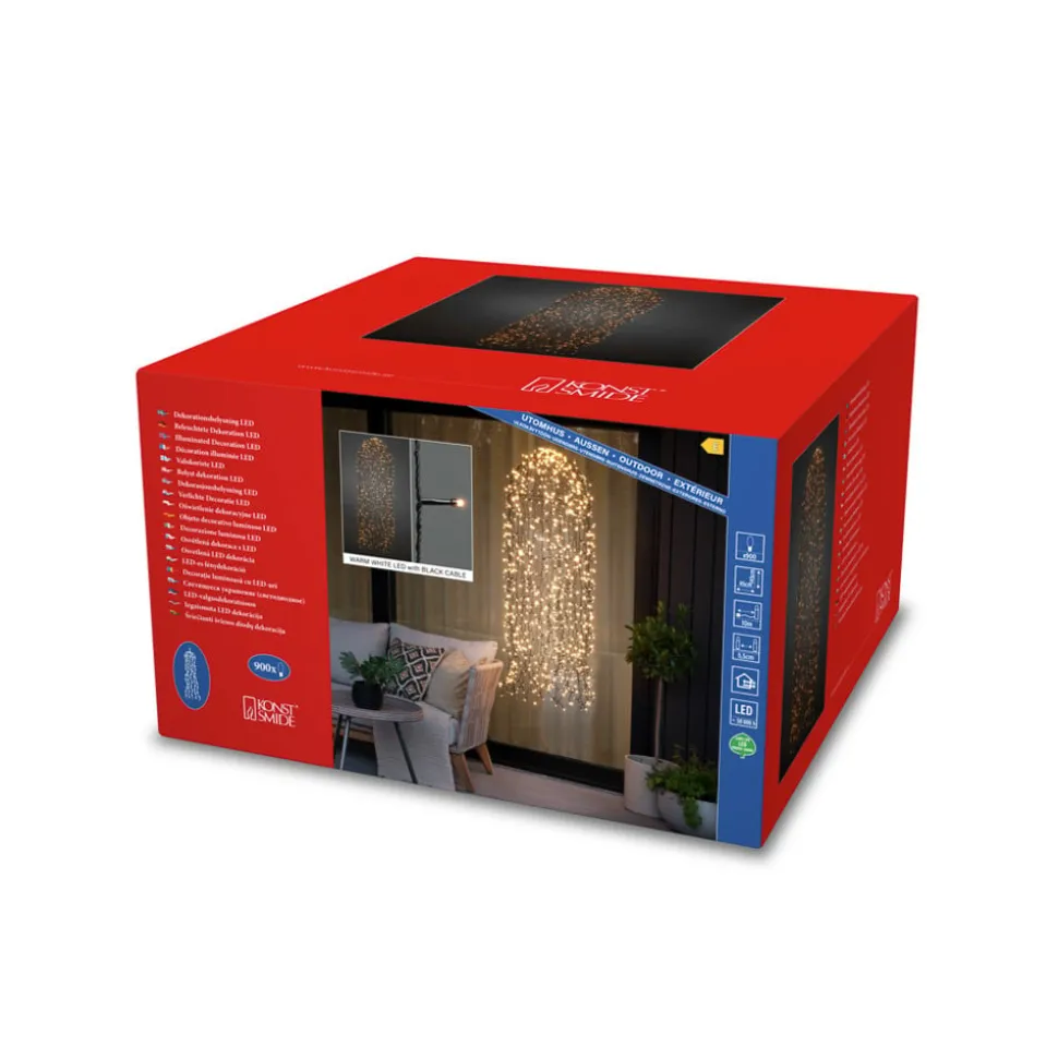 LED-lysgardin vandmand 2.600K 900 LED'er 145x45cm