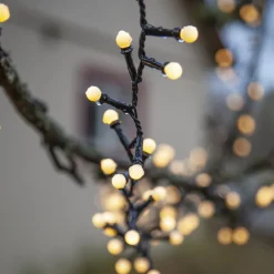 LED-lyskæde Berry Mini med timerfunktion hvid