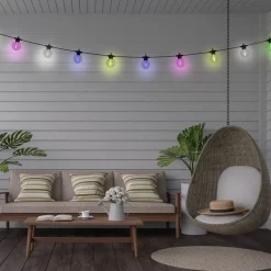 LED-lyskæde CADENA, RGB, sort, 10 lyskilder, 10 m