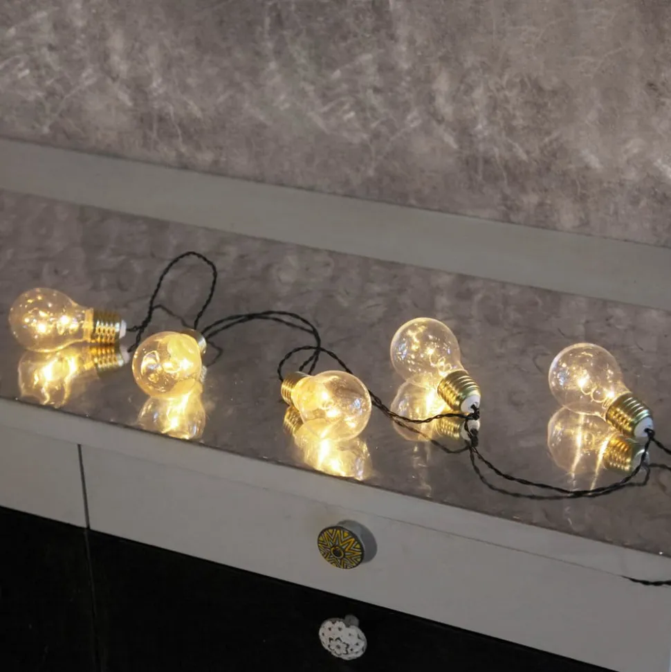 LED-lyskæde Glow Battery m. fem lysk.