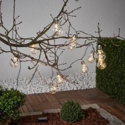 LED-lyskæde Glow, klar, varmhvid, 190 cm lang