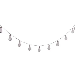 LED-lyskæde m. solcelle, glødepære, 10 lyskilder