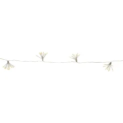 LED-lyskæder Dew Drop Flower, sølv, 140 cm, batteri
