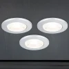 LED-møbelindbygningsspot Artist, sæt med 3, sølv