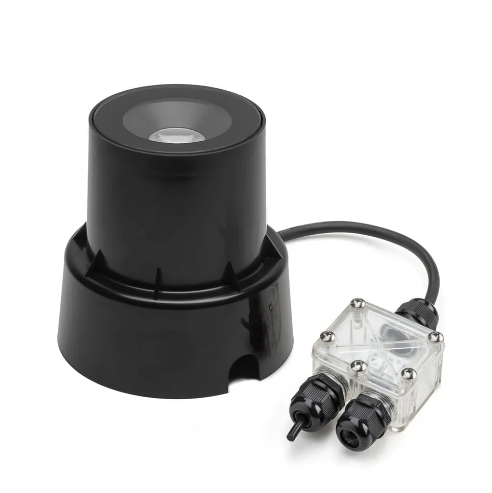 LED-nedbygningslampe 7876, sort