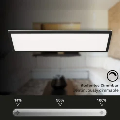 LED-panel Slim sort ultraflad CCT, 59 x 20 cm