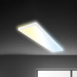 LED-panel Tava CCT, hvid, 98 x 20 cm, baggrundsbelysning, plast