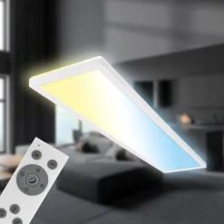 LED-panel Tava CCT, hvid, 98 x 20 cm, baggrundsbelysning, plast