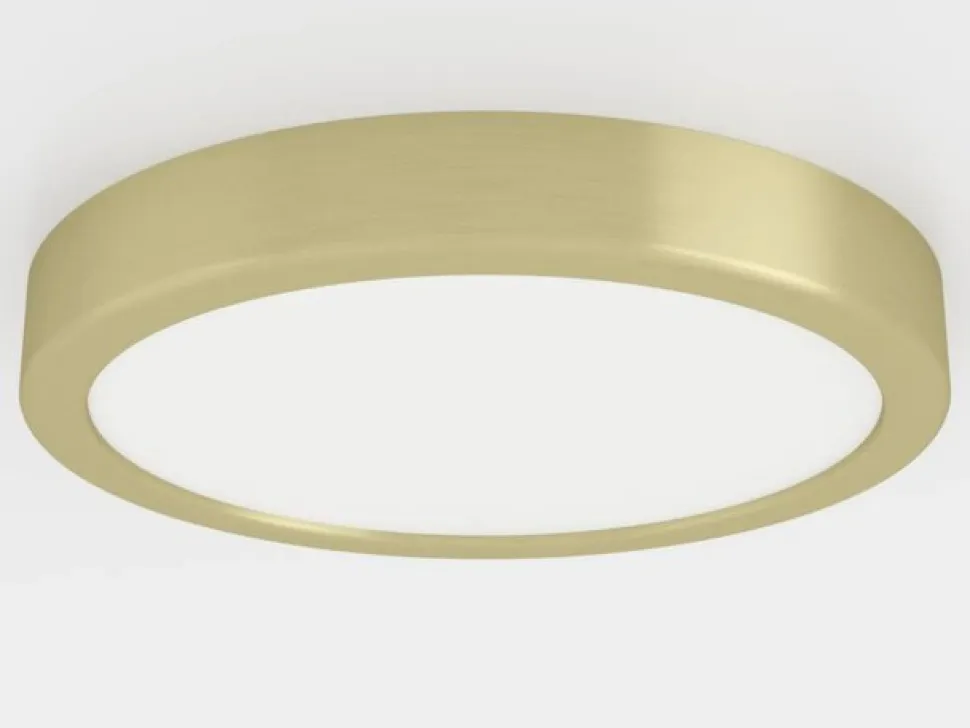 LED-panel til overflademontering Fueva 5 IP20 830 messing Ø21cm