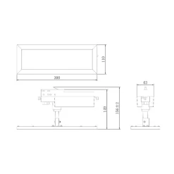 LED-panel TRACK LIGHT, hvid, 3-faset, 4.000 K, tænd/sluk